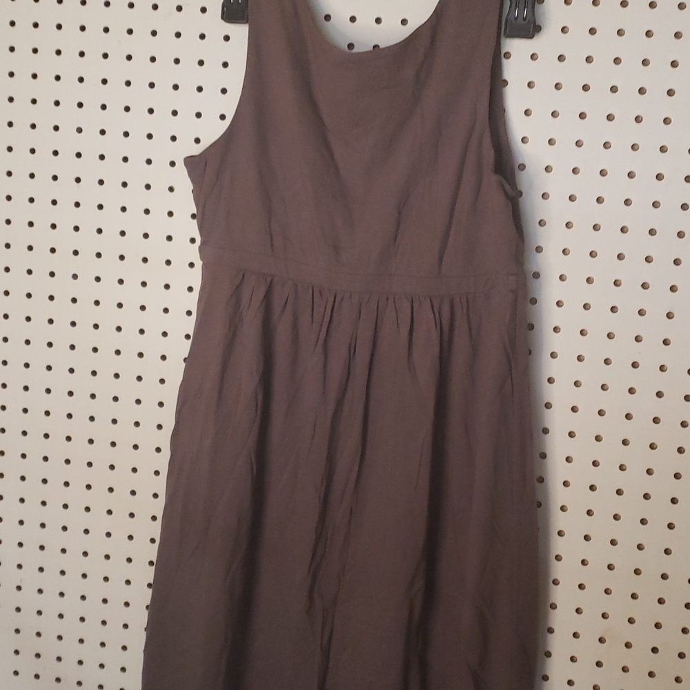 Loft petites dress small EUC brown with rhinestone accent - Picture 5 of 5